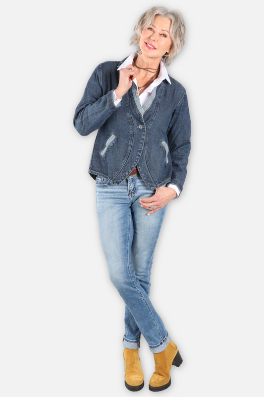 Cameo Denim Blazer - Classic Blue