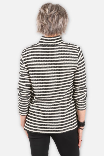Mix Stripe Pocket Tunic - Cloud
