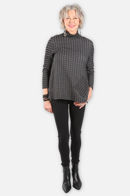 Mix Stripe Pocket Tunic - Dusk