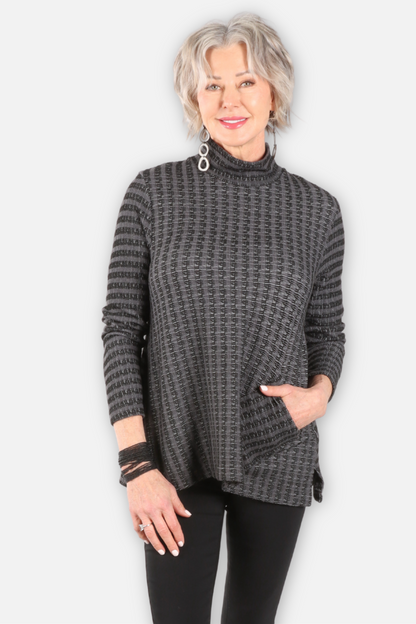Mix Stripe Pocket Tunic - Dusk