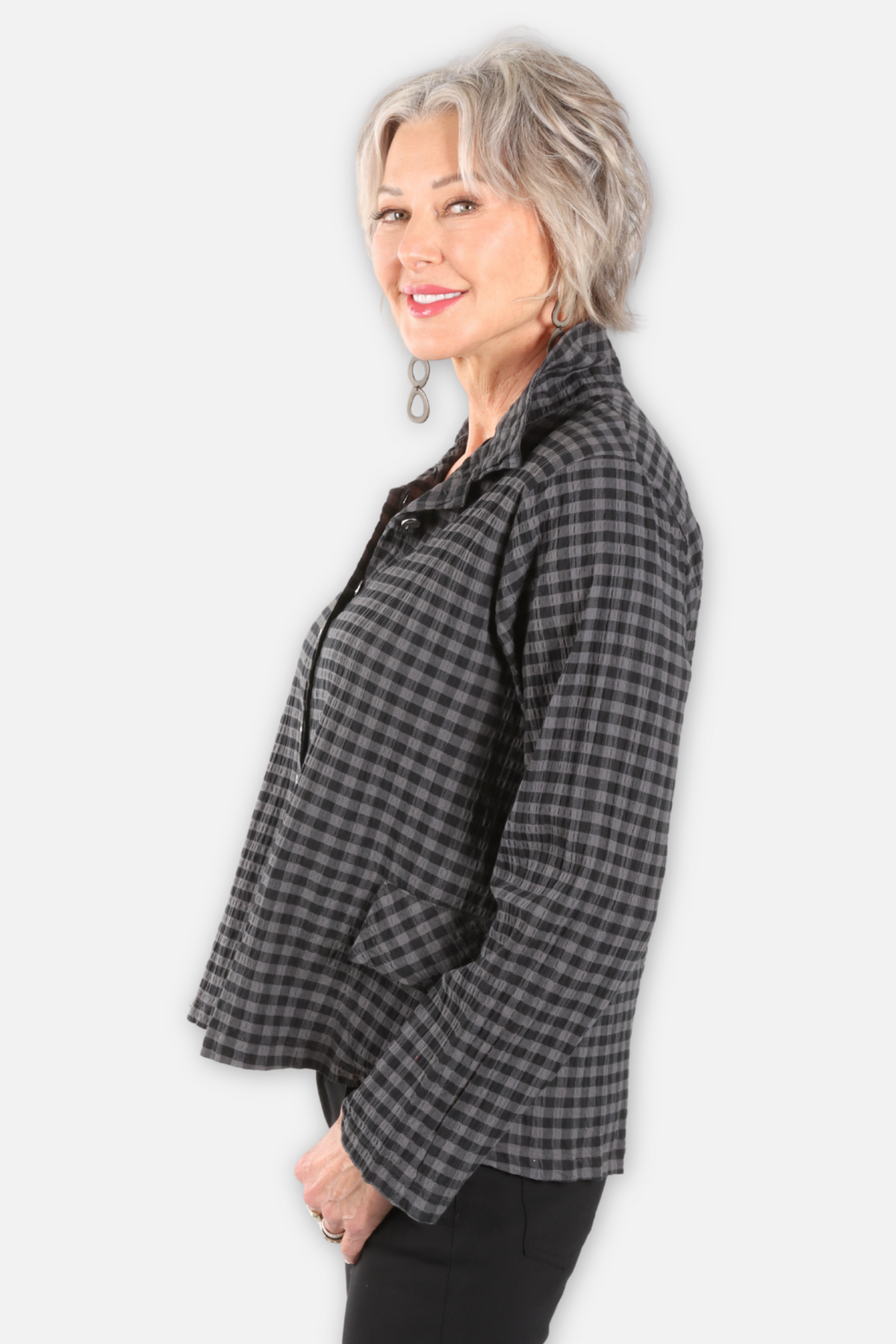 Textured Check Shirt - Dusk