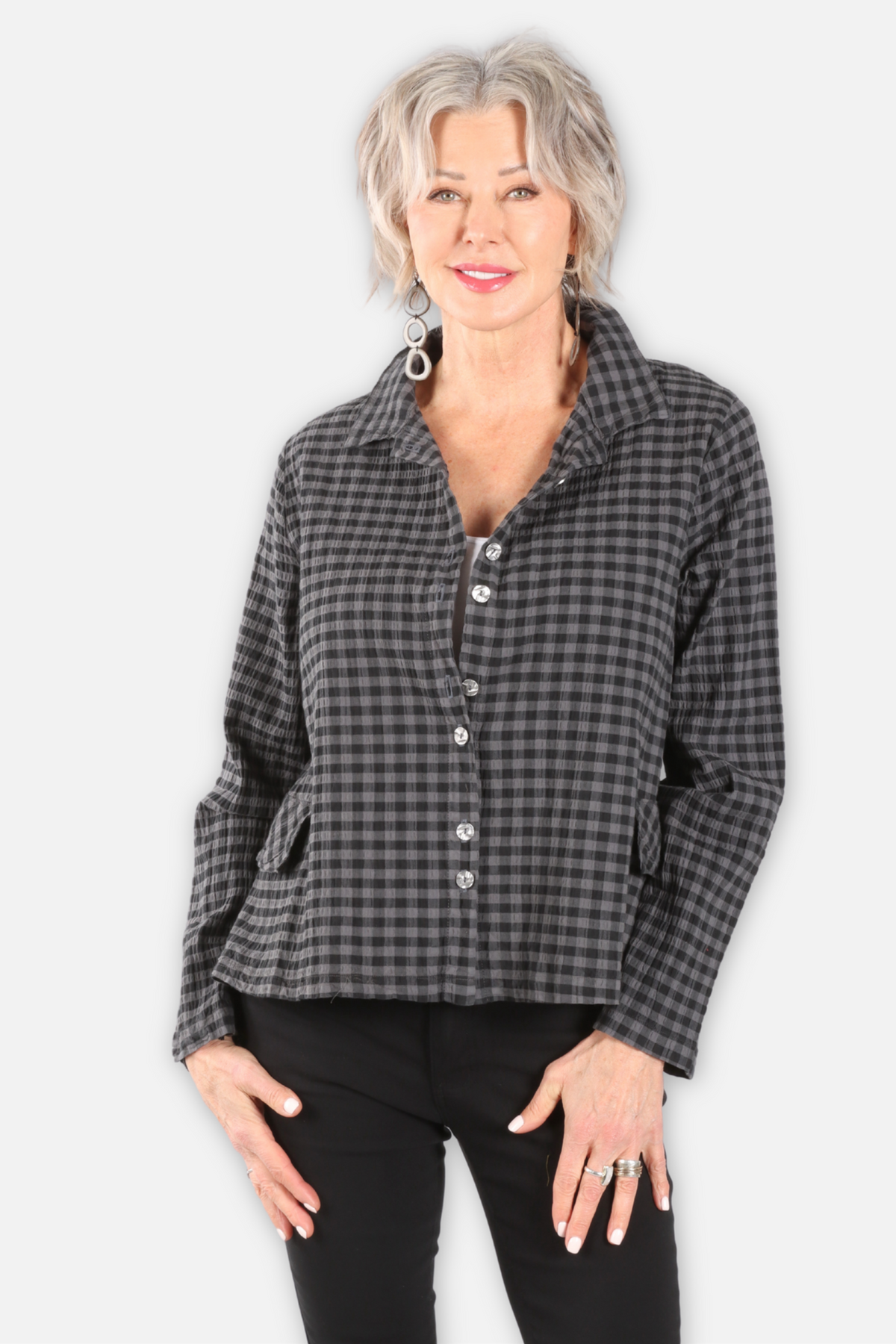 Textured Check Shirt - Dusk