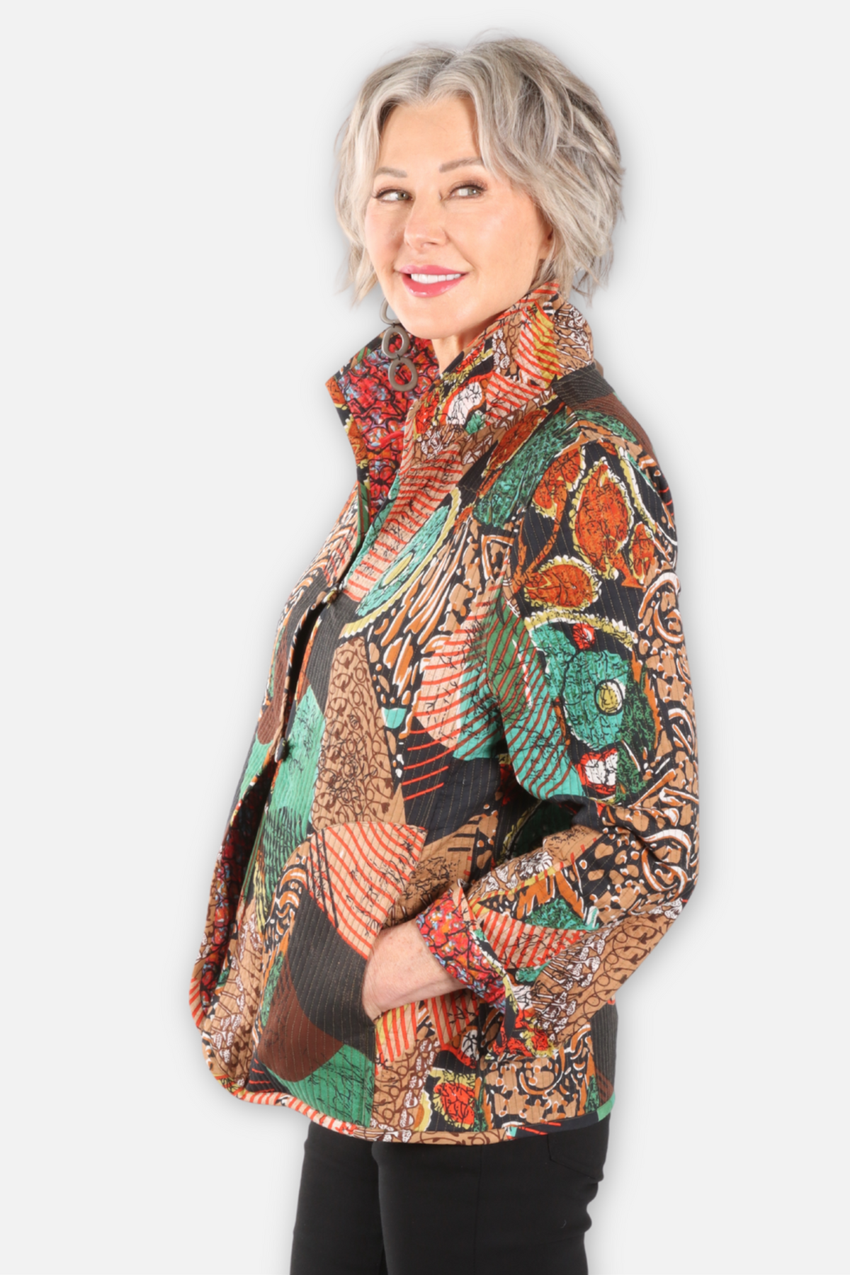 Reversible Quilted Jacket - Jungle
