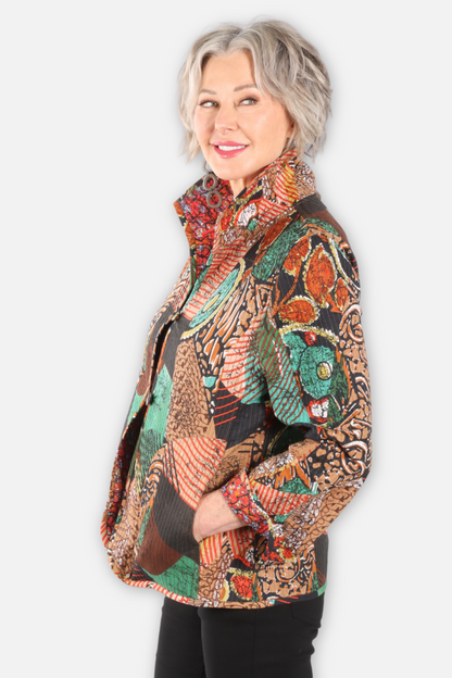 Reversible Quilted Jacket - Jungle