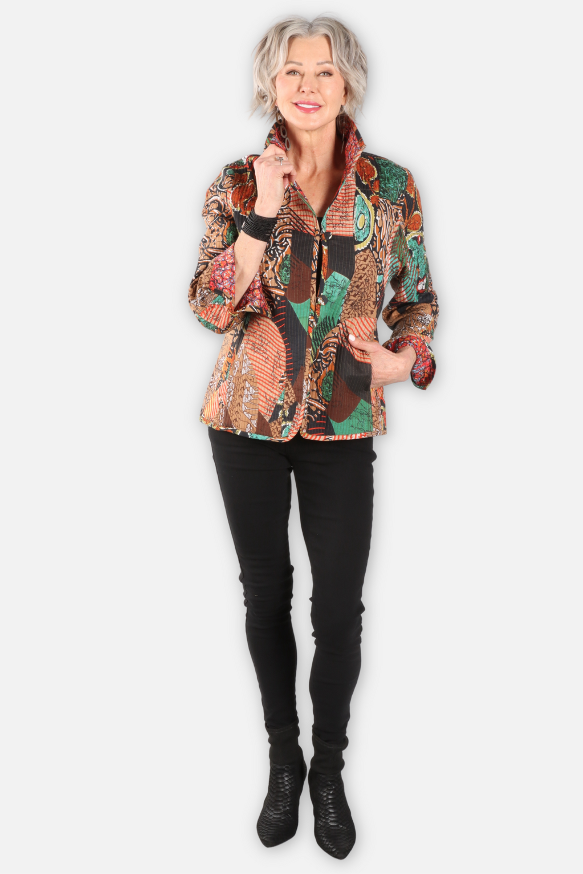 Reversible Quilted Jacket - Jungle