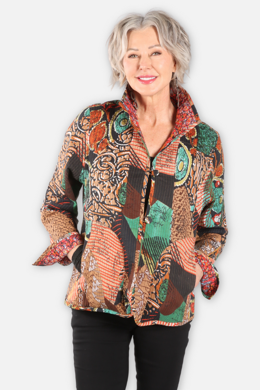 Reversible Quilted Jacket - Jungle