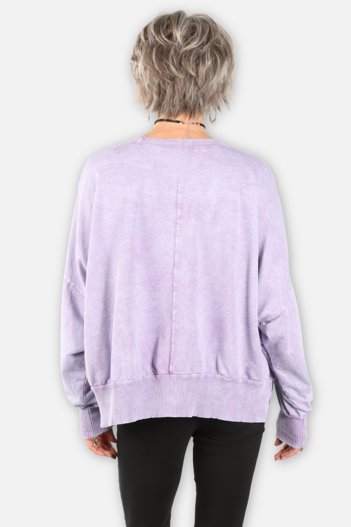 Tiger Face Oversized Sweatshirt - Lavender