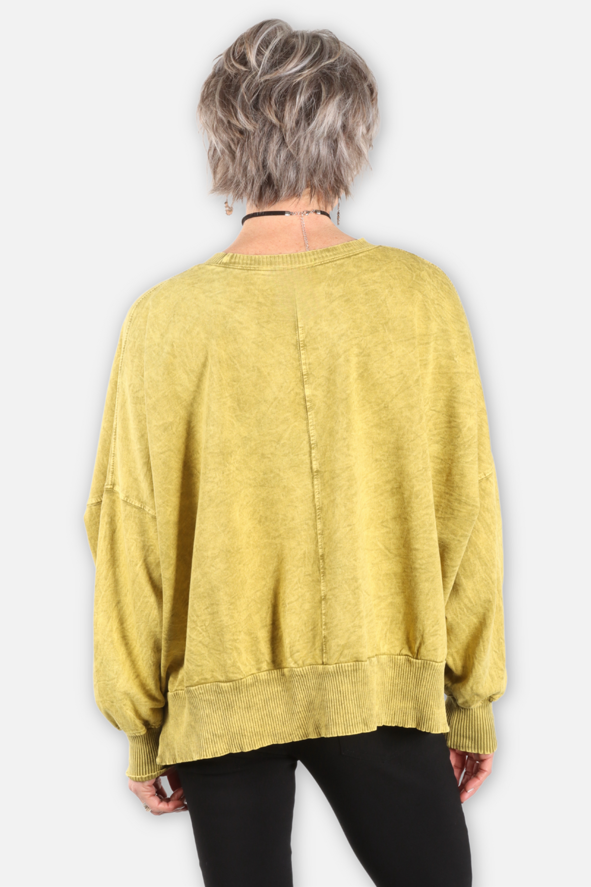 Tiger Face Oversized Sweatshirt - Chartreuse
