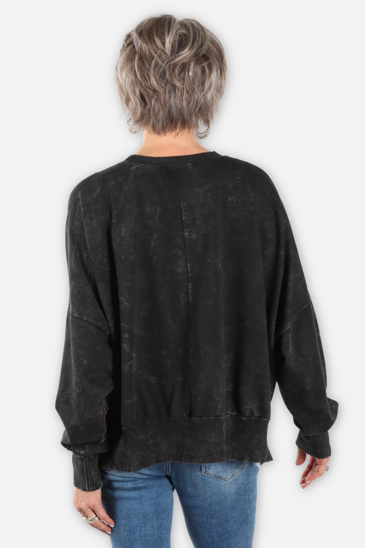 Cat's Meow Oversized Sweatshirt - Black