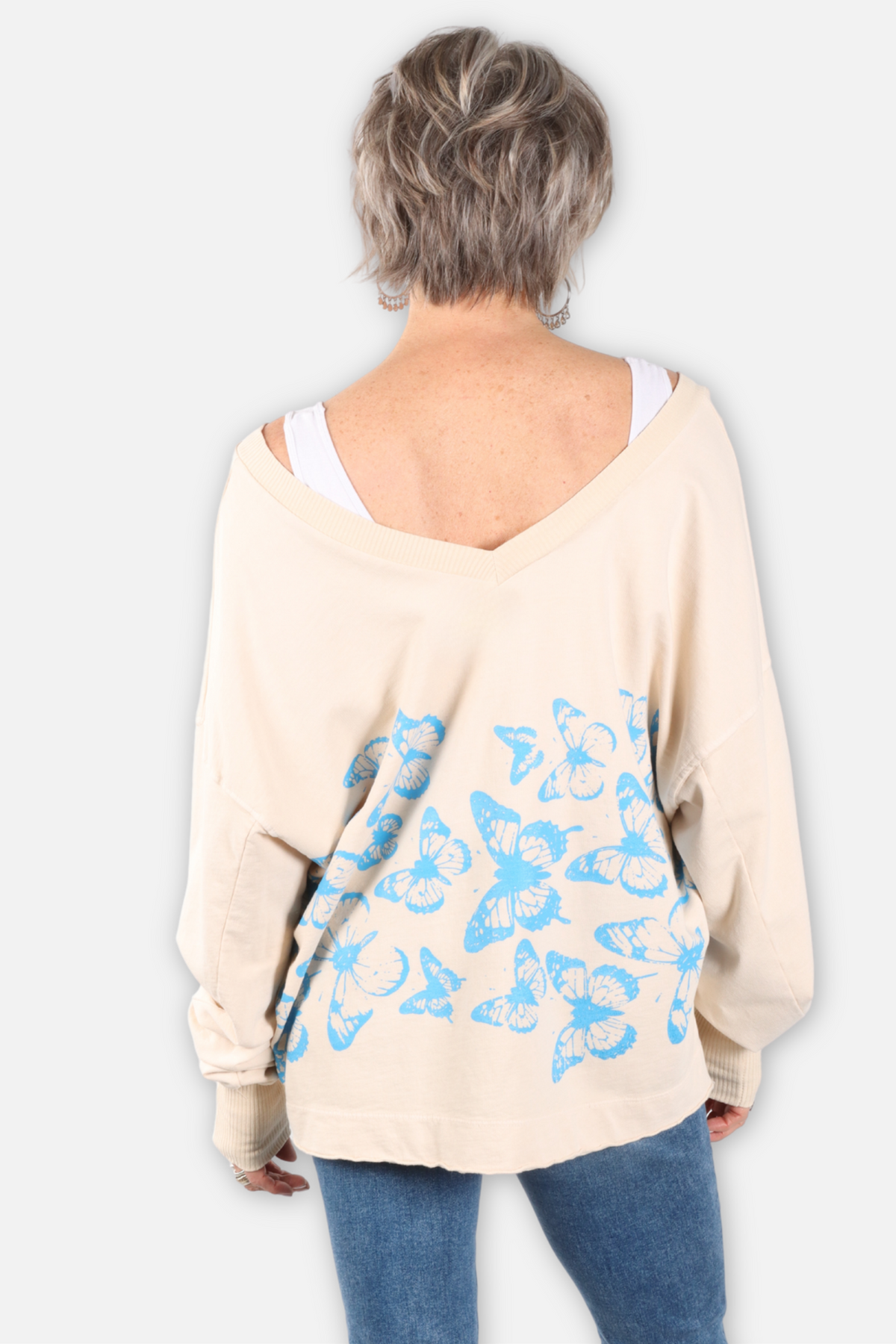 Frida Butterflies Sweatshirt - Ivory