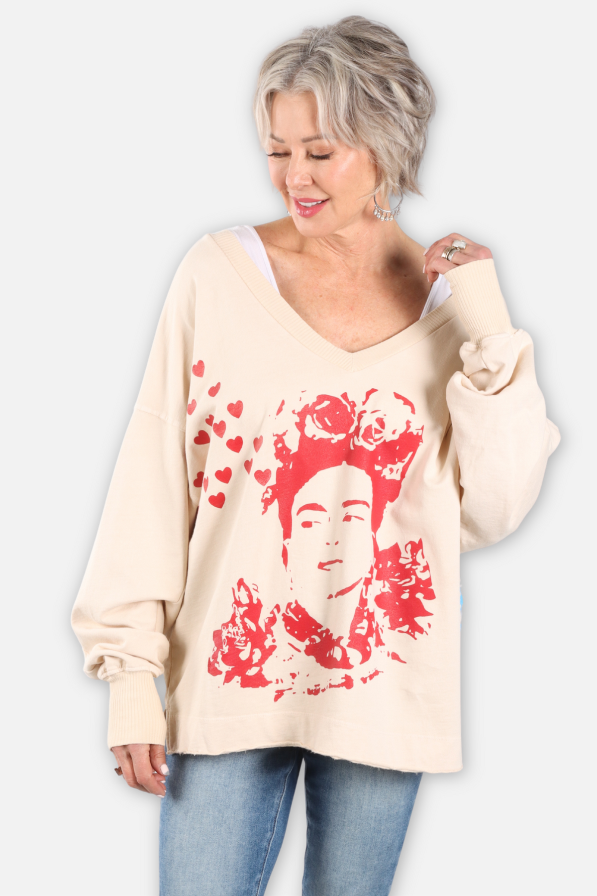 Frida Butterflies Sweatshirt - Ivory