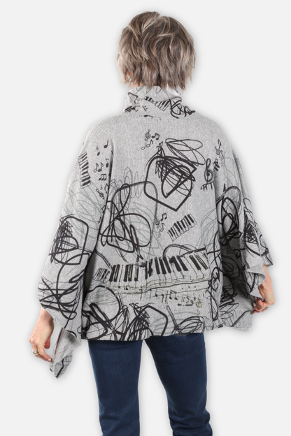 Turtleneck Poncho - Elton Piano Dog
