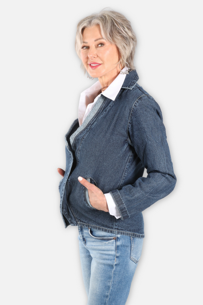 Cameo Denim Blazer - Classic Blue