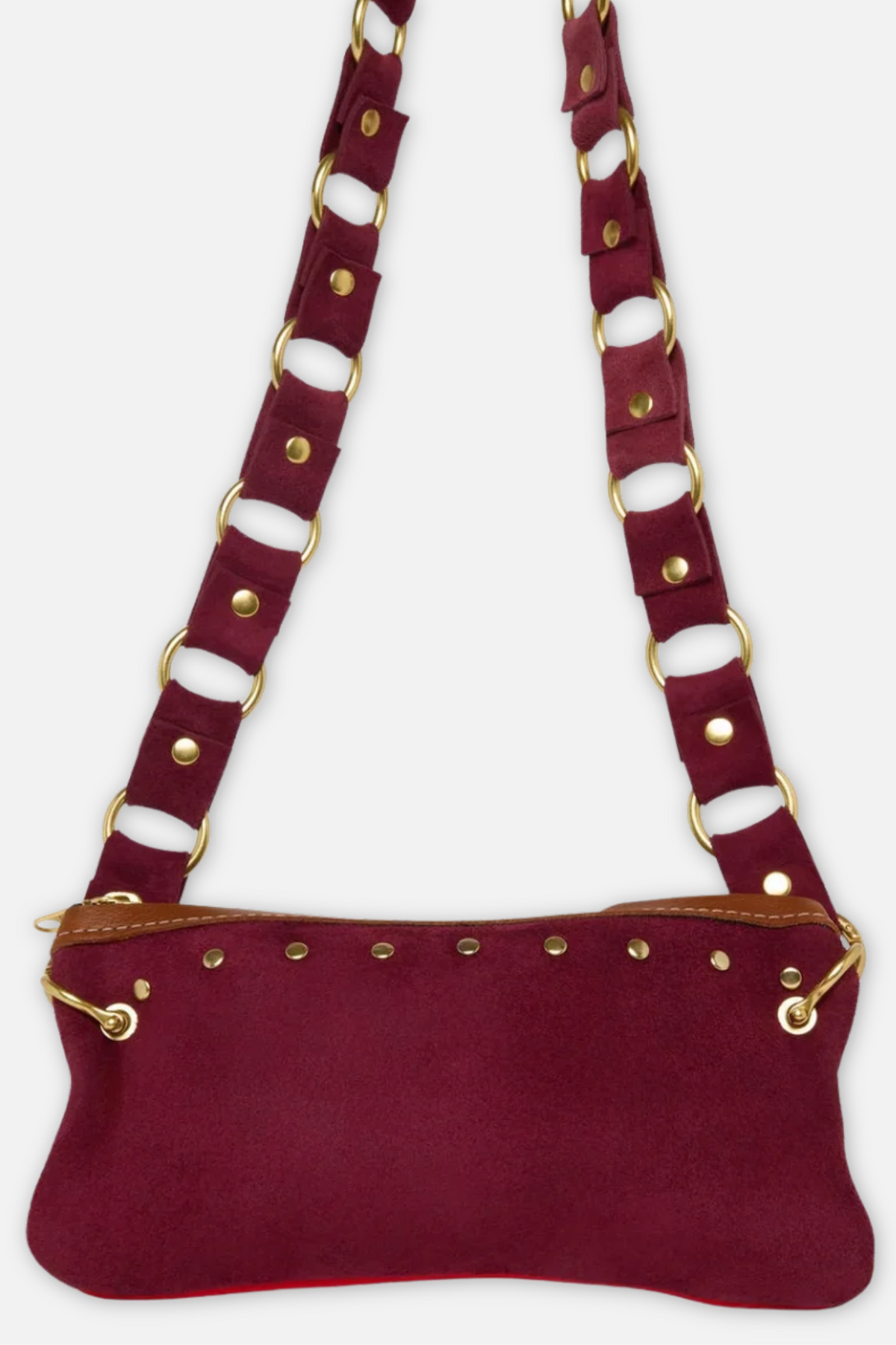 Mini Alice Suede Bag - Burgundy