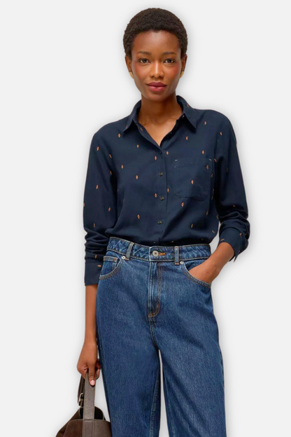 Libby Diamond Shirt - Dark Navy
