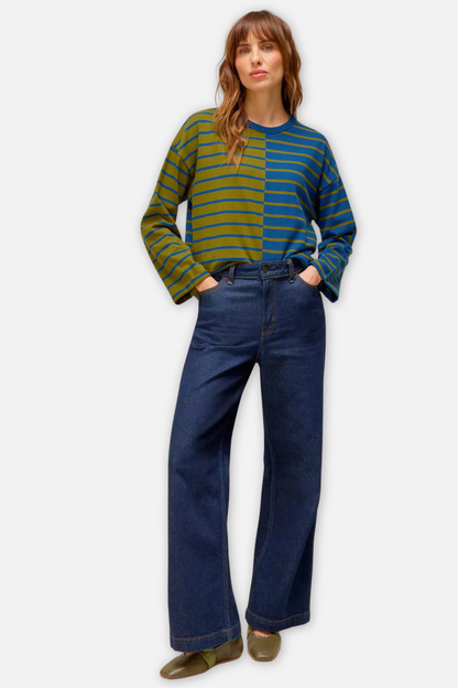 Kim Midweight Long Sleeve Tee - Green Multi
