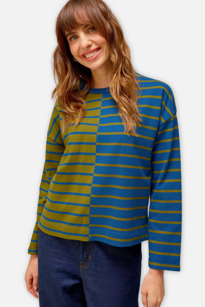Kim Midweight Long Sleeve Tee - Green Multi