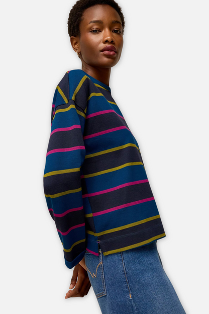 Kim Midweight Long Sleeve Tee - Navy Multi