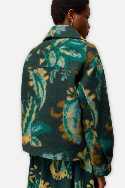 Alexa Wool Blend Jacket - Green Multi
