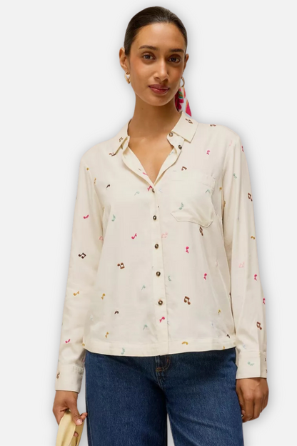 Libby Musical Shirt - Ivory Multi