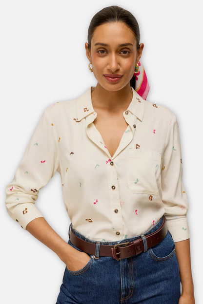 Libby Musical Shirt - Ivory Multi