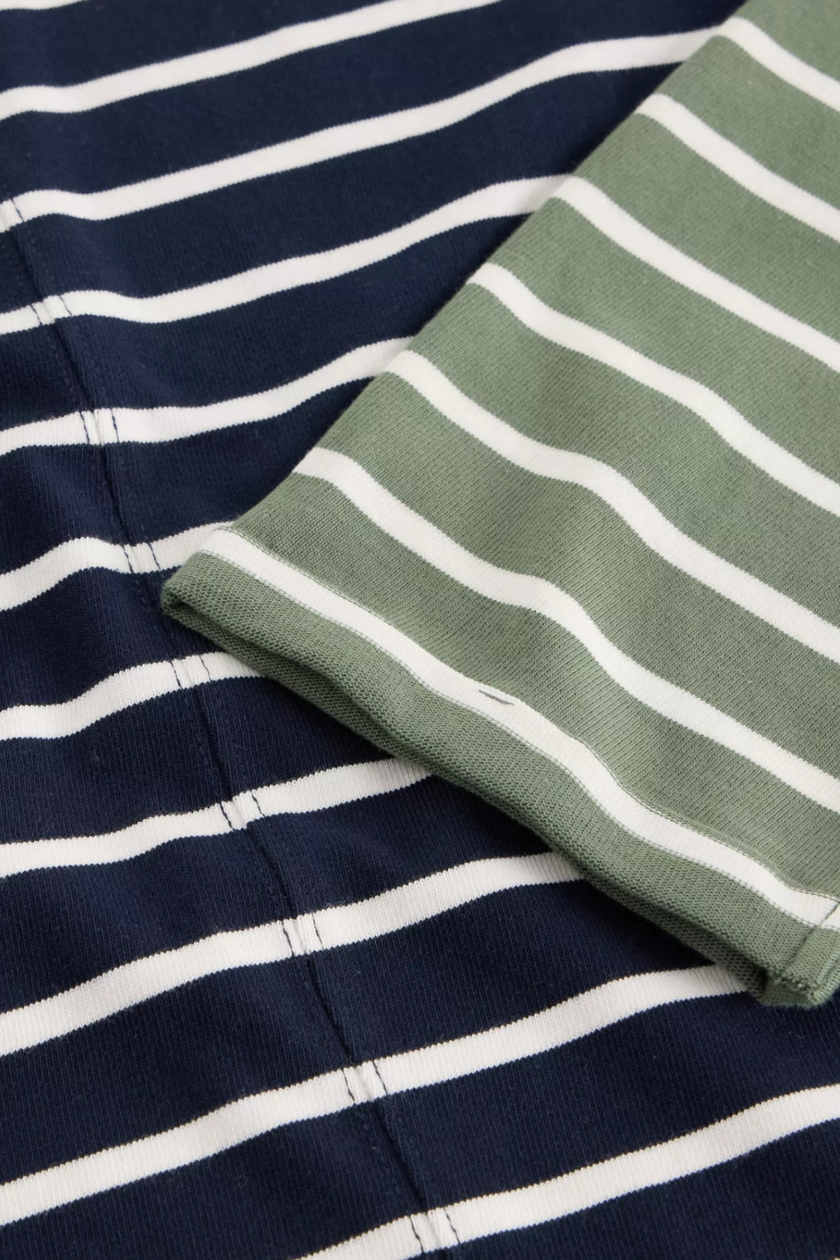 Kim Stripe Contrast Tee - Navy Multi