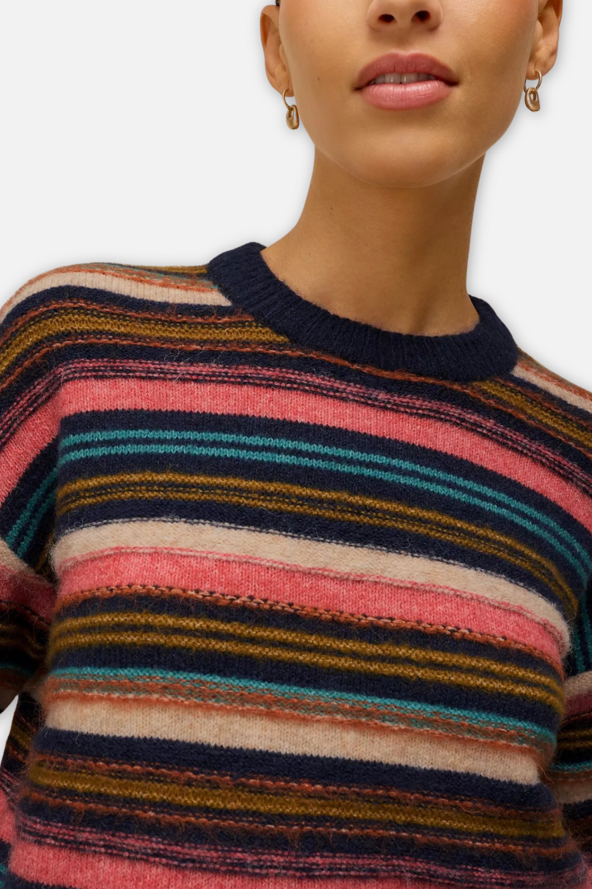 Florence Stripe Sweater - Navy Multi