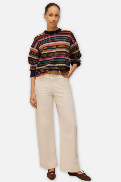 Florence Stripe Sweater - Navy Multi