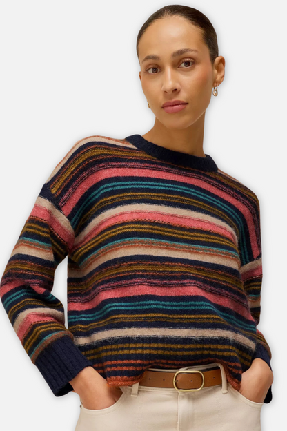 Florence Stripe Sweater - Navy Multi
