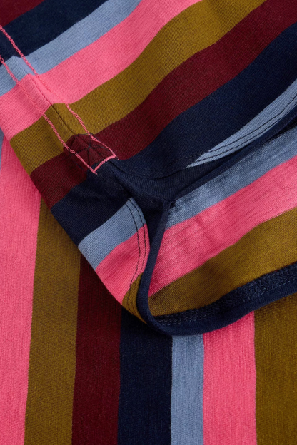 Clara Stripe Tee - Pink Multi