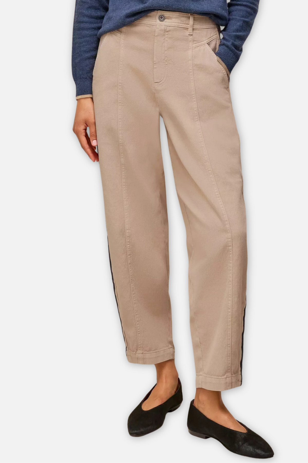 Adeline Barrel Pant - Light Natural