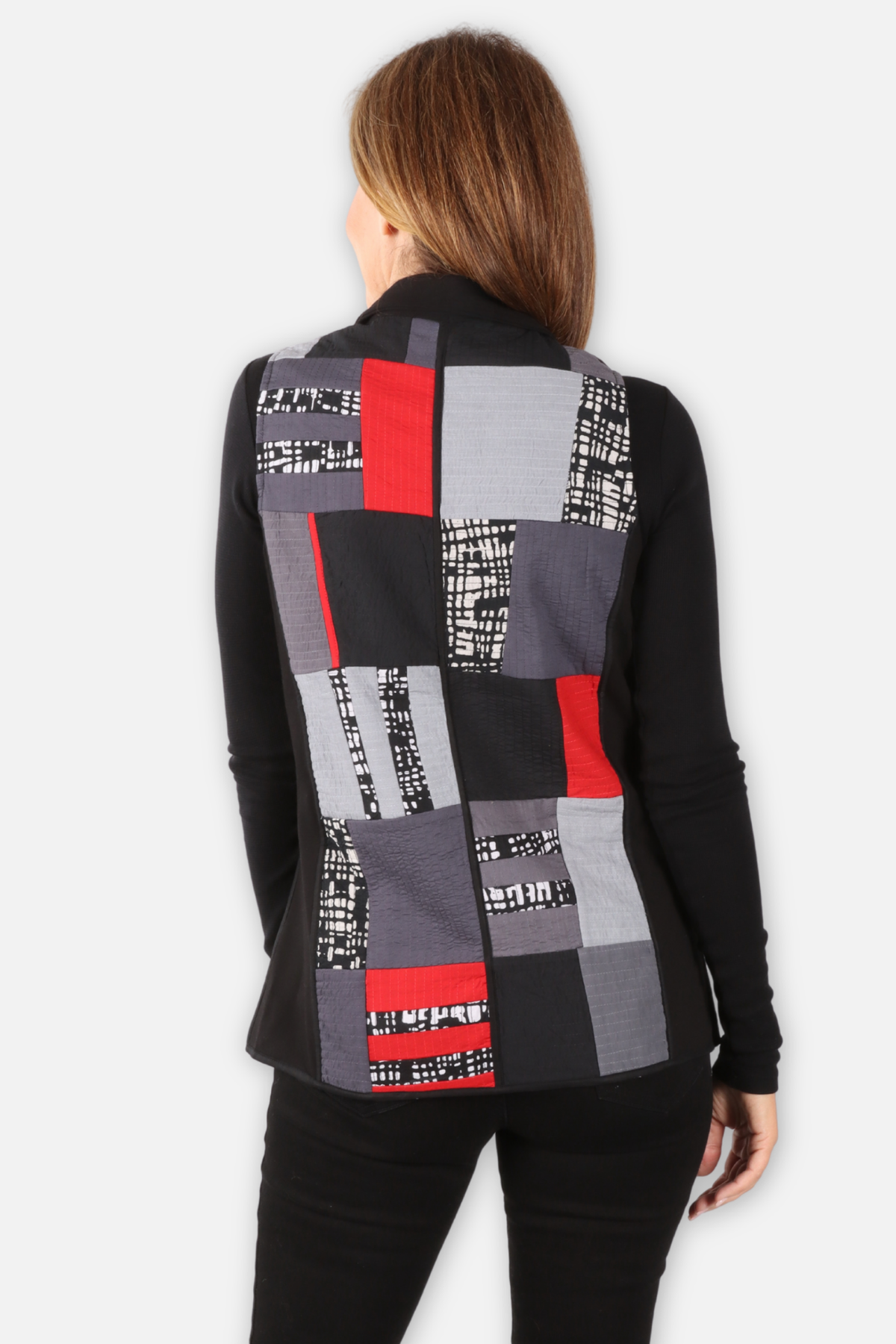 Ella Reversible Vest Plus - Black Multi