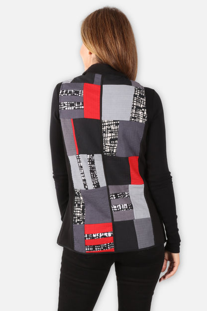 Ella Reversible Vest Plus - Black Multi