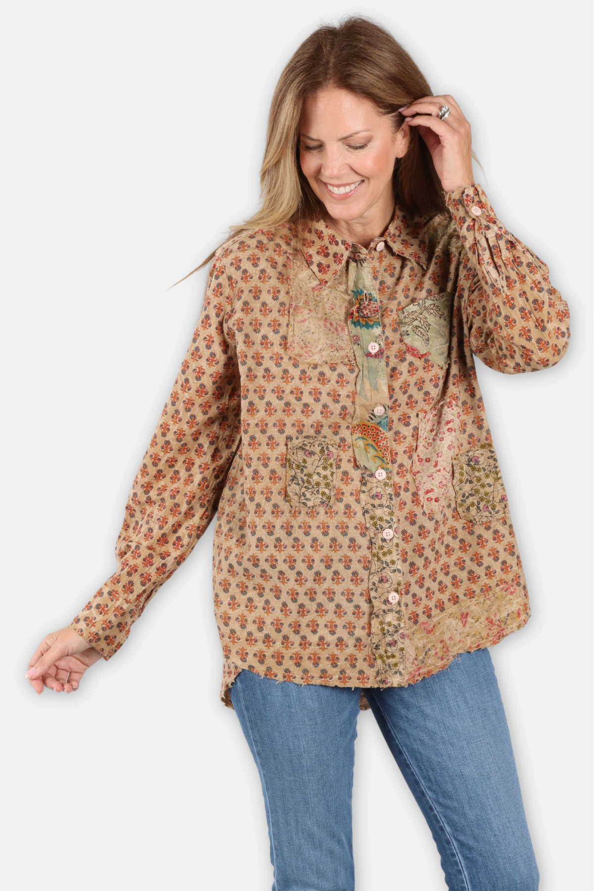 Star Dreamer Shirt - Beige Wandering Dots