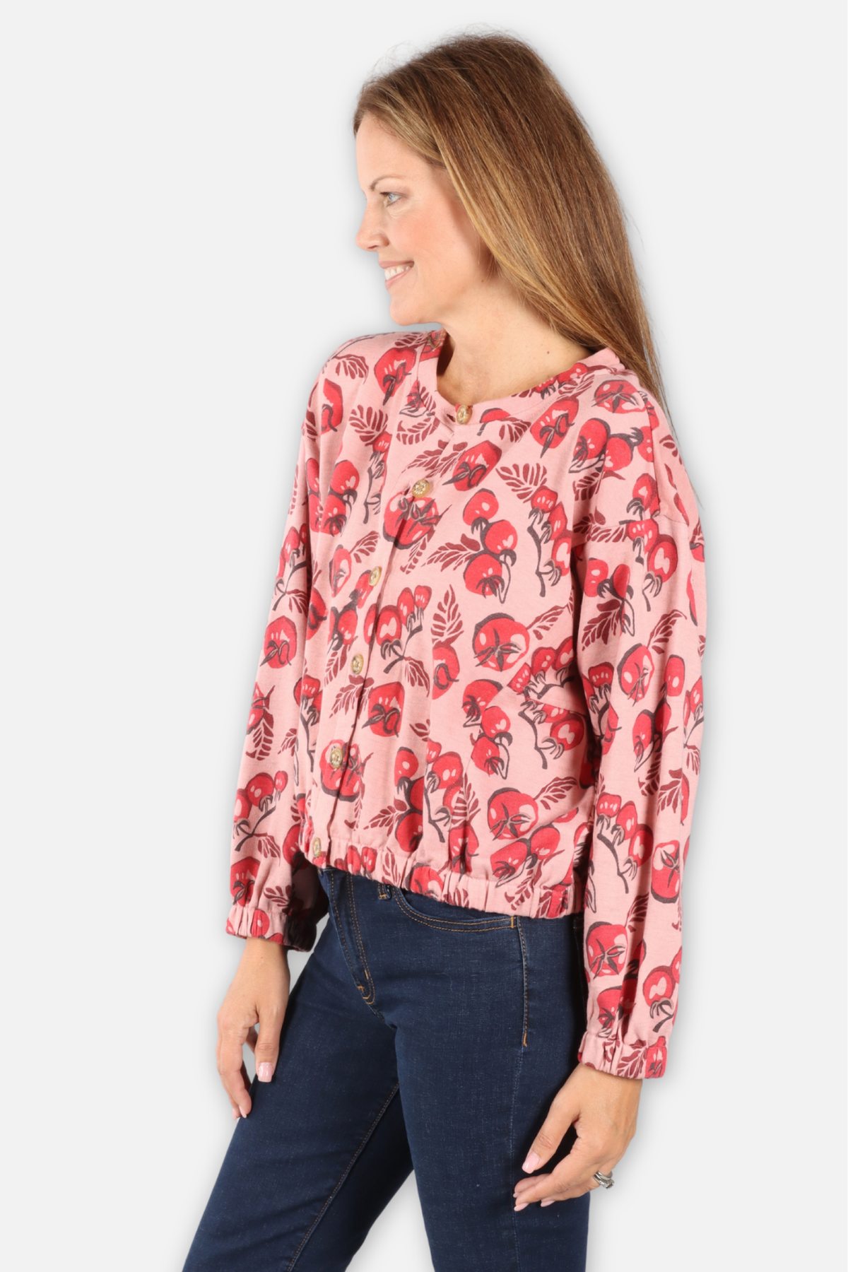 Tomato Knit Jacket - Pink