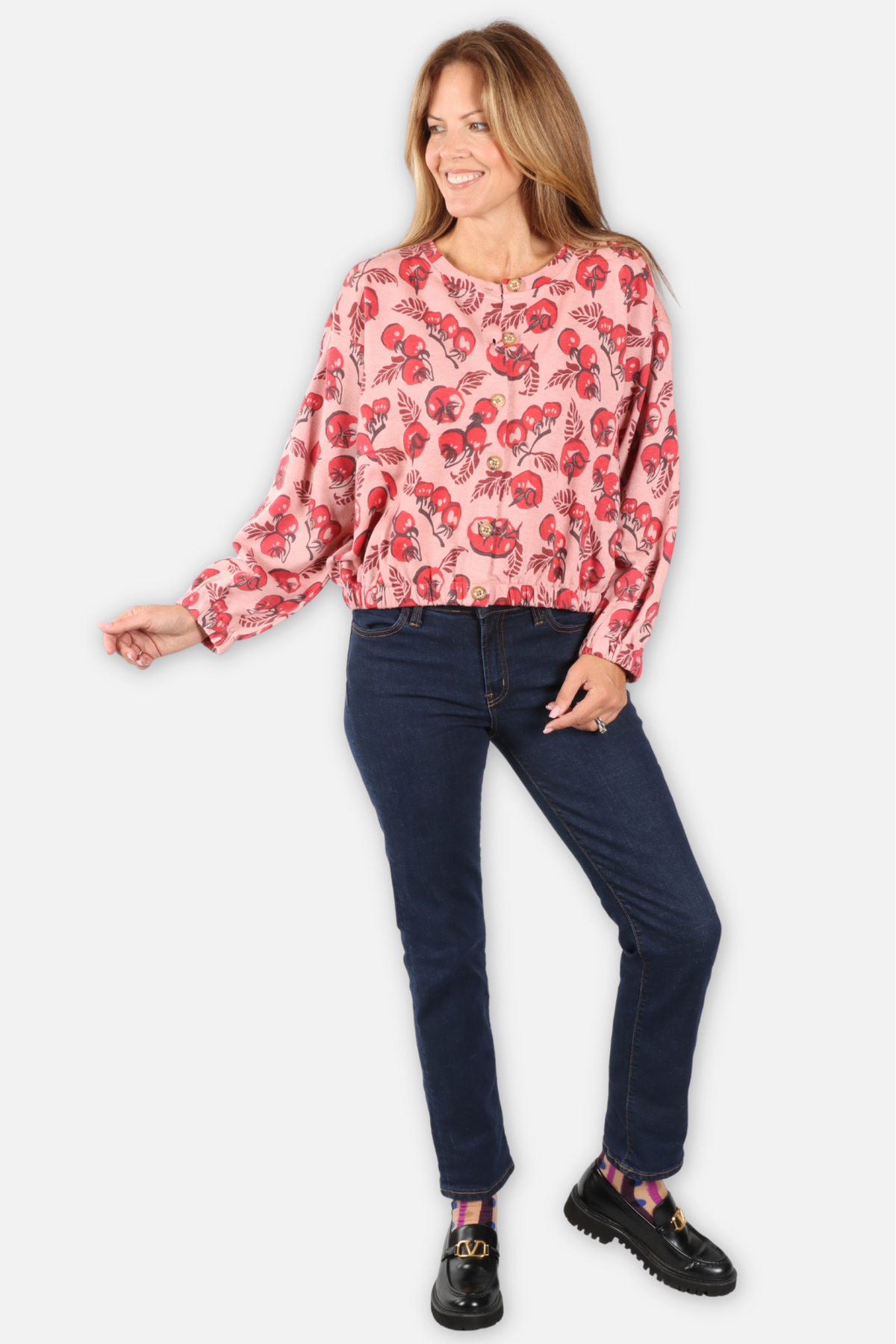Tomato Knit Jacket - Pink