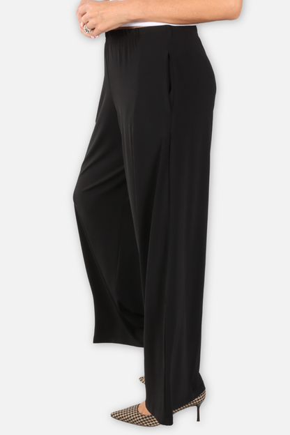 Matte Jersey Wide Pant - Black