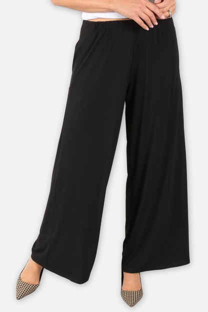 Matte Jersey Wide Pant - Black