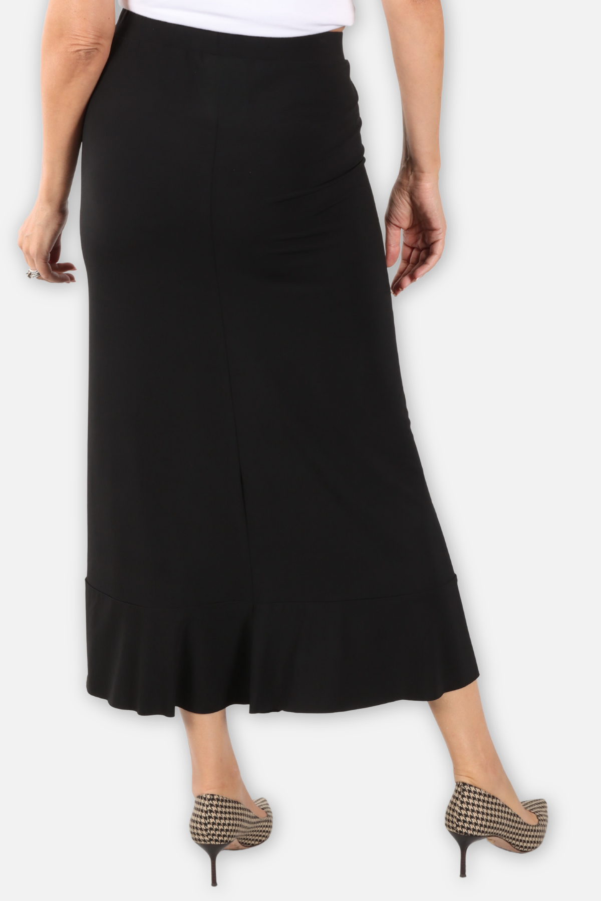 Matte Jersey Bias Skirt - Black