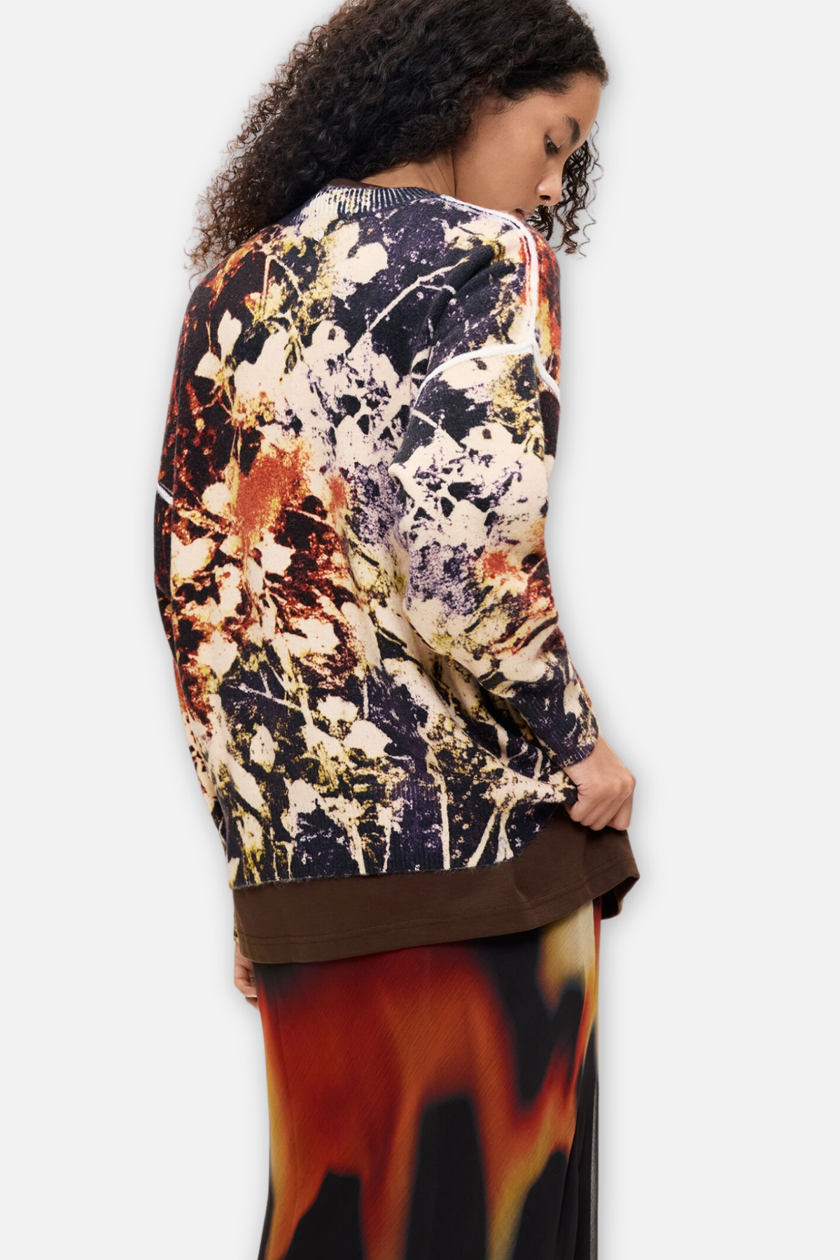 Fine Knit Camo Sweater - Rojo Multi
