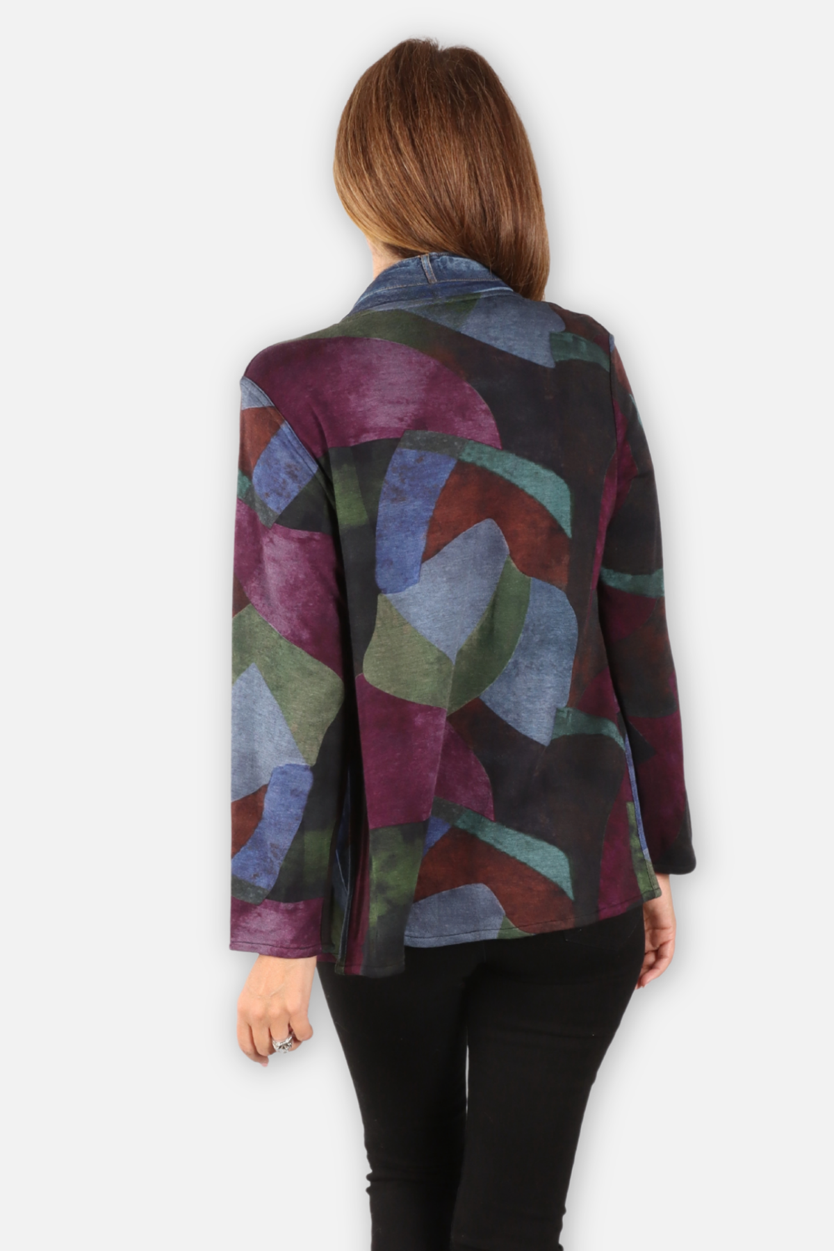 Jackie Reversible Open Jacket - Blue Multi & Black