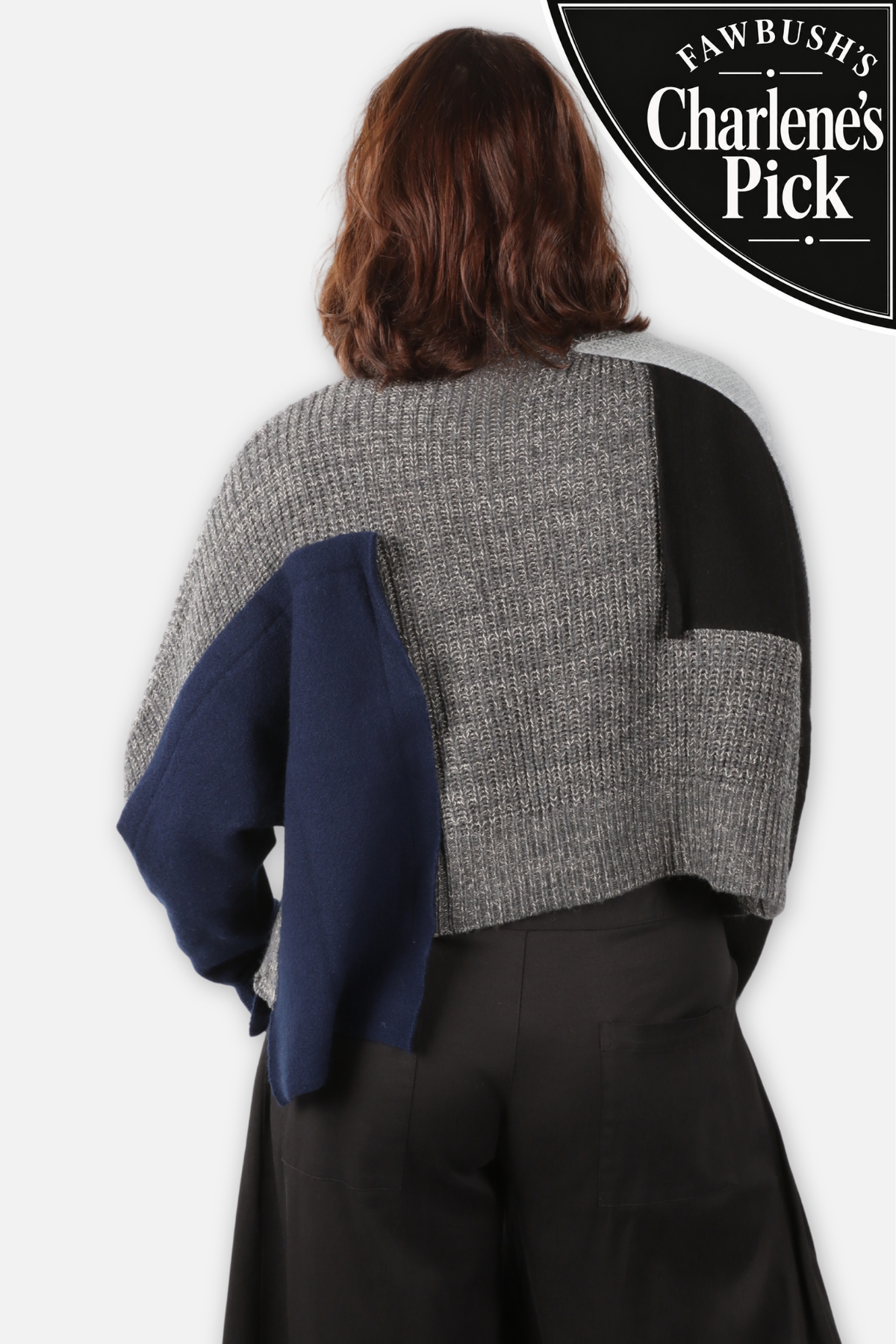Abstract Block Sweater - Grey Multi