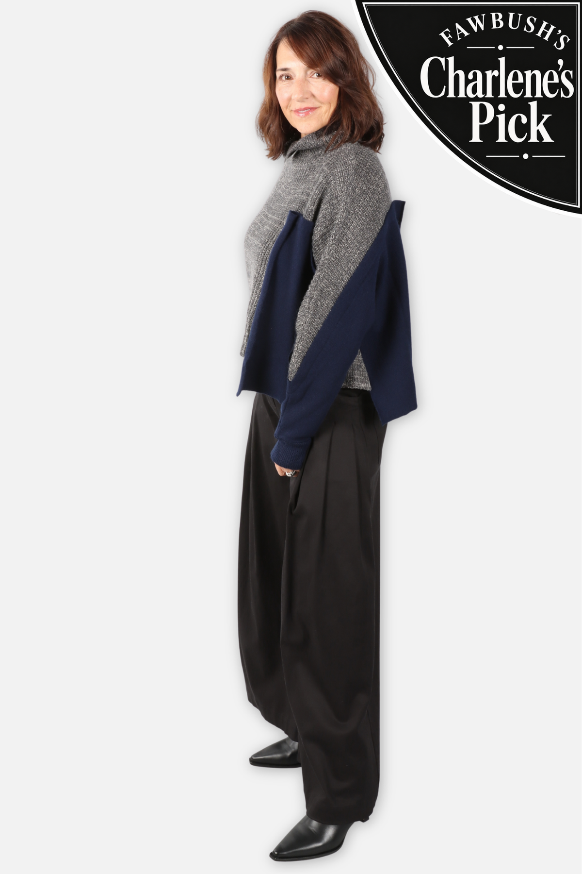 Abstract Block Sweater - Grey Multi