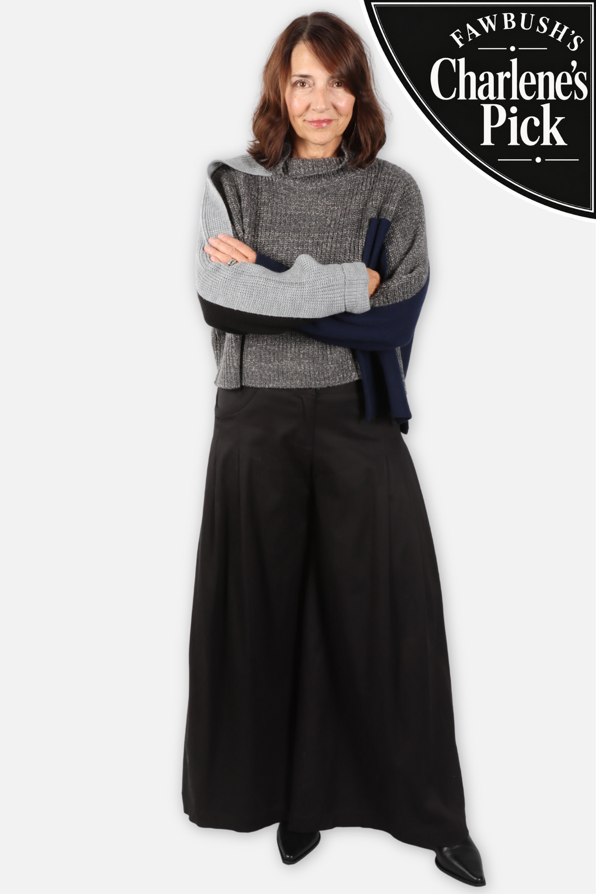 Abstract Block Sweater - Grey Multi
