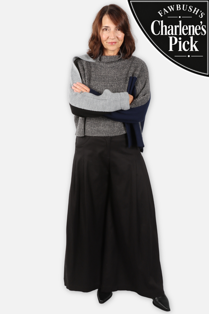 Abstract Block Sweater - Grey Multi