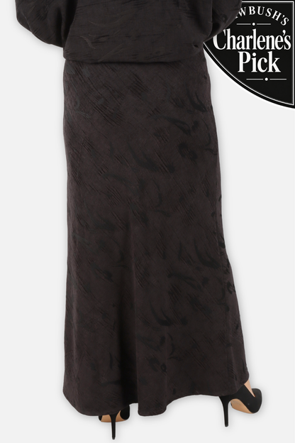 Long Bias Skirt - Nero