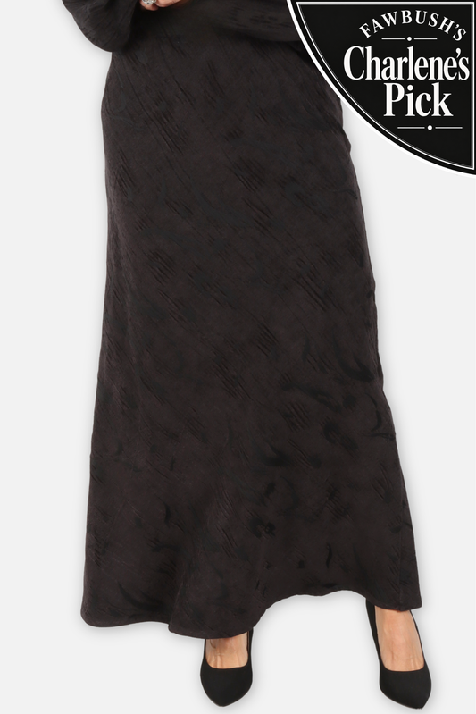 Long Bias Skirt - Nero
