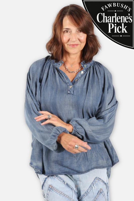 Wander Softly Top - Chambray