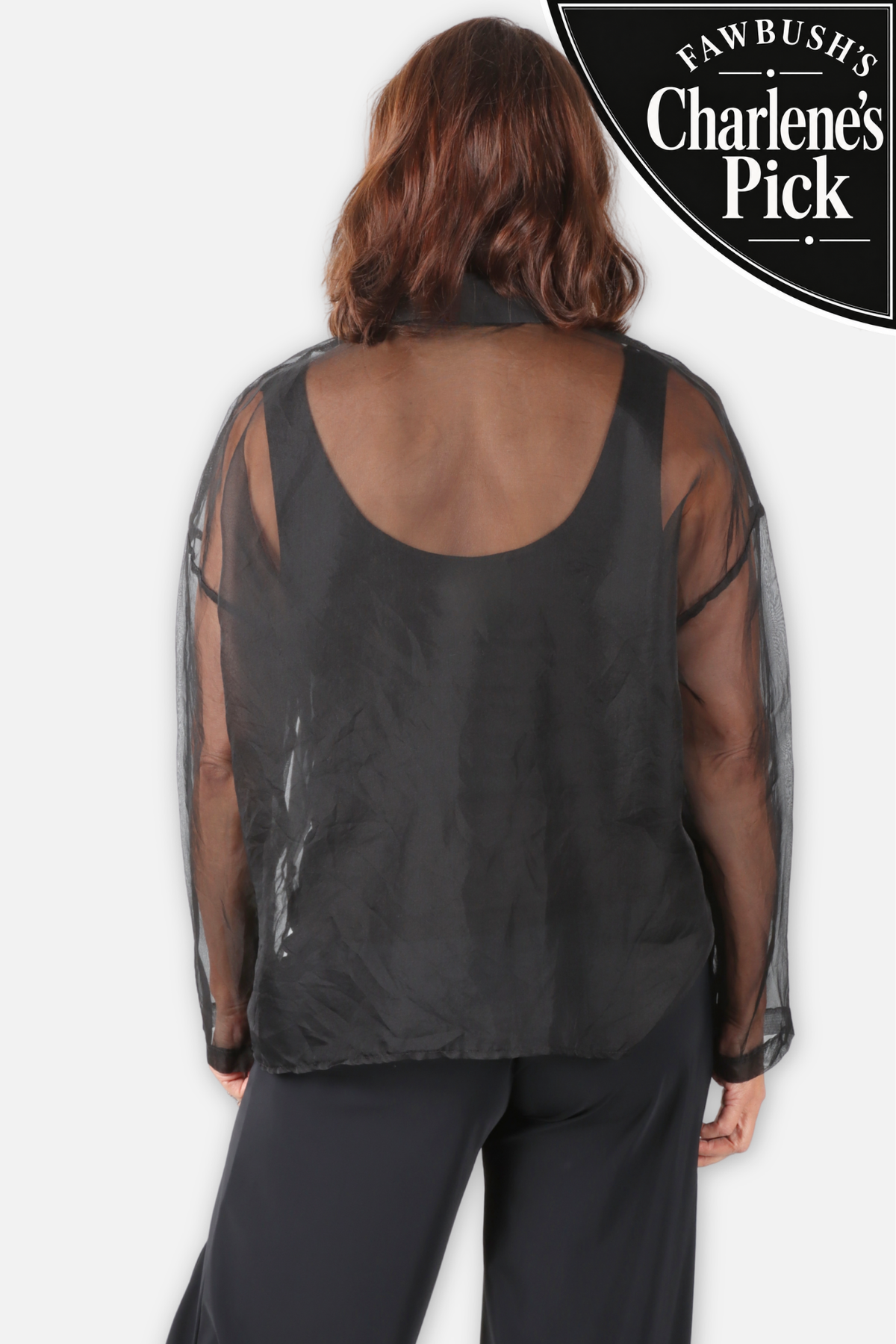 Menz Organza Shirt - Black