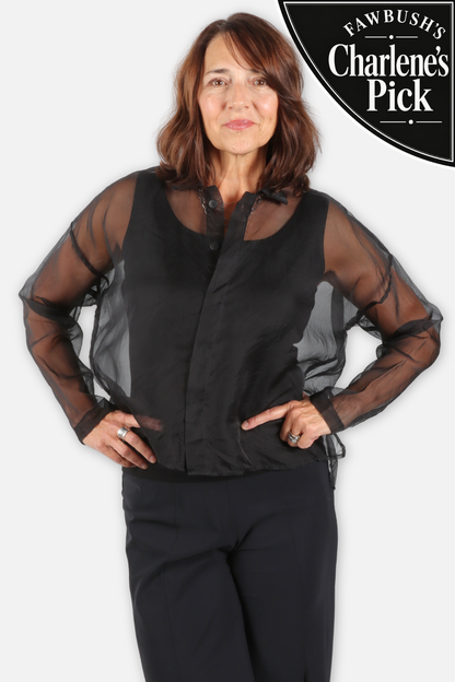 Menz Organza Shirt - Black